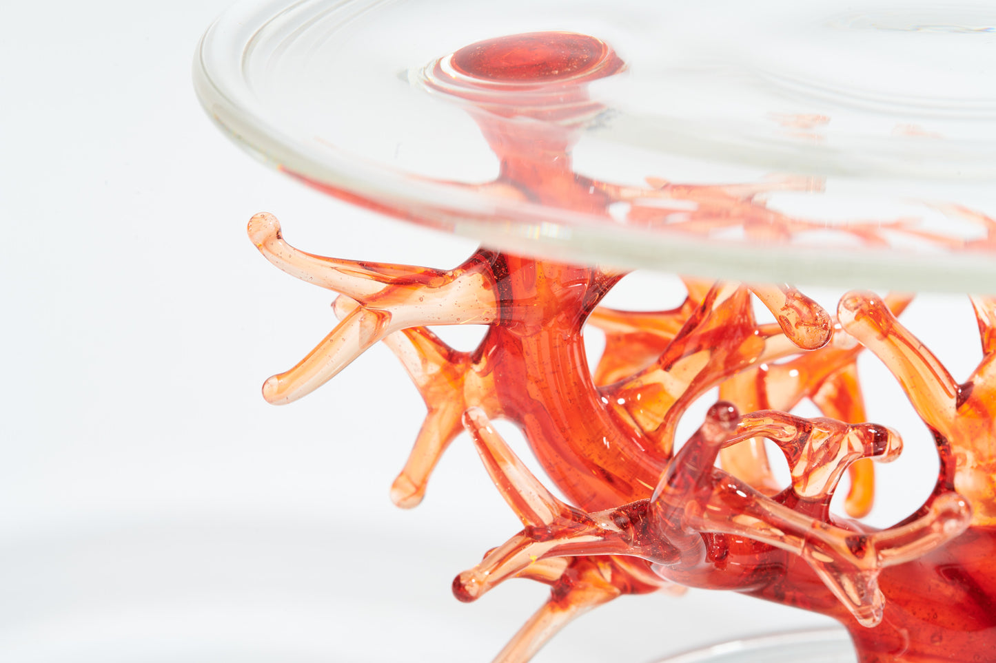 Massimo Lunardon Glass Coral Cake Stand