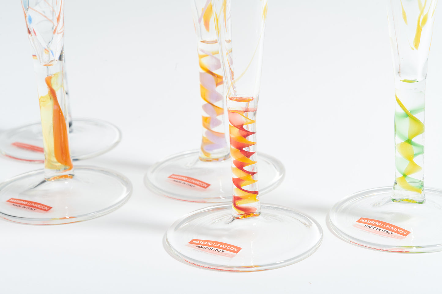 Massimo Lunardon Set of 6 Champagne Flutes