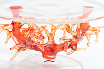 Massimo Lunardon Glass Coral Cake Stand
