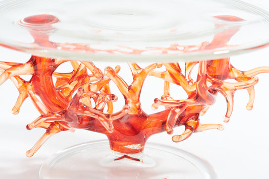 Massimo Lunardon Glass Coral Cake Stand