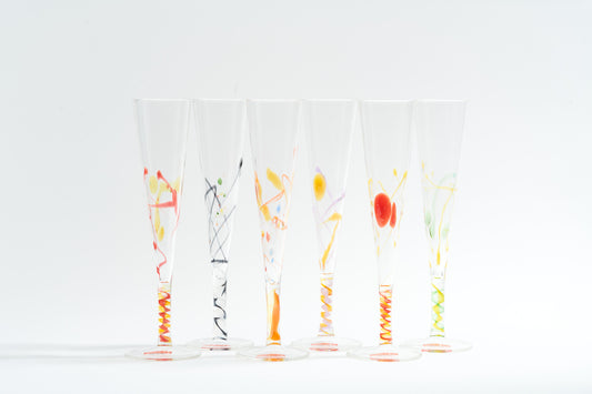Massimo Lunardon Set of 6 Champagne Flutes